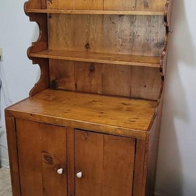 CHA193 Antique Step-Back Cupboard 