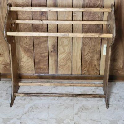 Large Vintage Wooden Quilt Rack