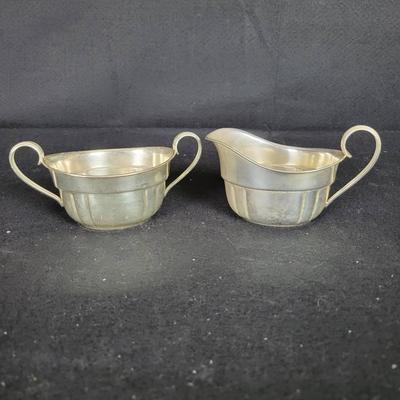 Wallace Sterling Creamer and Sugar Dish
