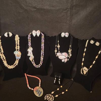 Vintage Lee Sands Mother of Pearl Jewelry, Etc