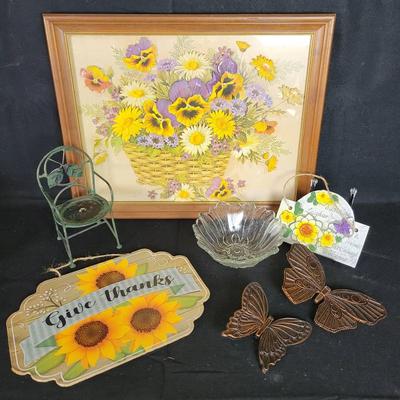 Robert Laessig Framed Art, Coppercraft Butterflies, Etc