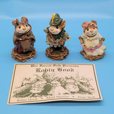 Wee Forest Folk Presents Robinhood: Friar Tuck, Maid Marion, Robinhood