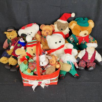 Large Collection of Christmas Stuffies