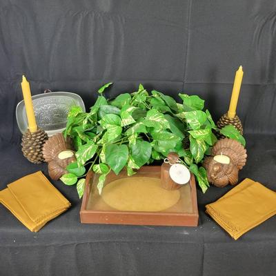 MCL350 Brass Floral Container, Turkey Candle Holders, Tray, Etc