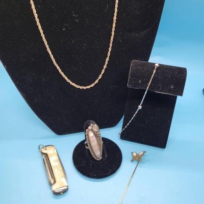 Sterling Silver & Mother of Pearl Jewelry & Mother Of Pearl Pendant Knife/pen