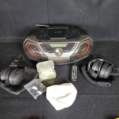 Philips Bluetooth Music Streaming Player, (2) Pairs of Skull Candy Headphones, etc