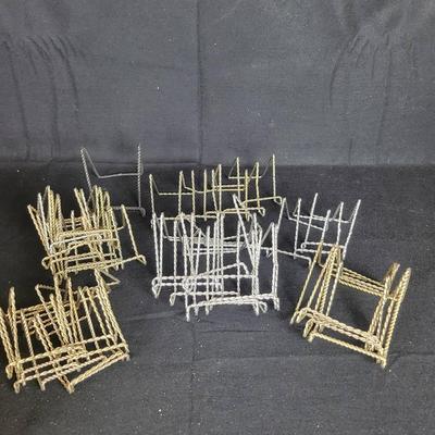 Large Collection Of Plate Stands, Assorted Sizes
