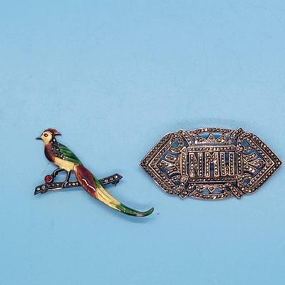 CHA392 (2) Vintage Sterling Brooches