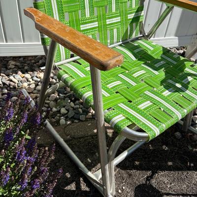 Vintage patio chair plus vintage rocking chair