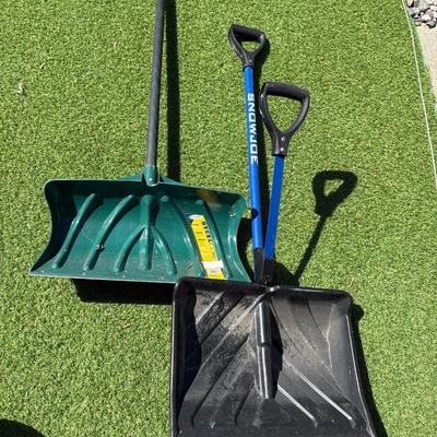 Two snow shovels