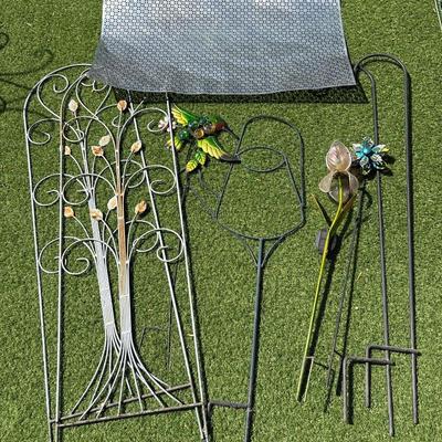 Yard art and Shepherd hooks
