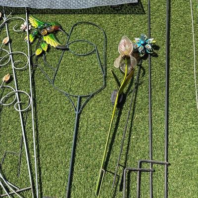 Yard art and Shepherd hooks