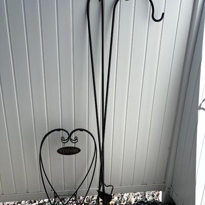 Shepherds hook and flower holder