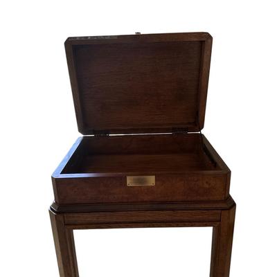 Pair of Campaign Style Burlwood Side tables