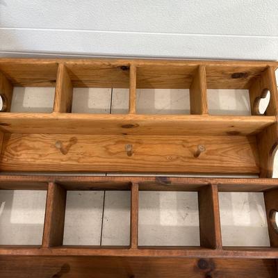 3 wood shelves