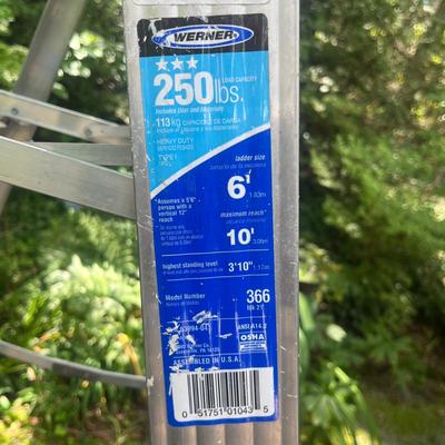 Werner 6’ Reach Aluminum Step Ladder (G-MG)
