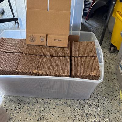 Large tote of 6 x 6 boxes