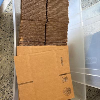 Large tote of 6 x 6 boxes