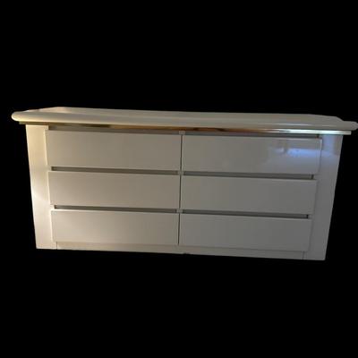 Contemporary White Lacquer Dresser