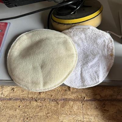 6" COMPACT PALM POLISHER, DRILL MASTER POLISHER, FOAM PADS AND TURTLE WAX