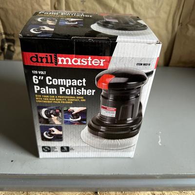 6" COMPACT PALM POLISHER, DRILL MASTER POLISHER, FOAM PADS AND TURTLE WAX