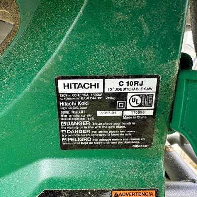 HITACHI 10" JOBSITE TABLE SAW