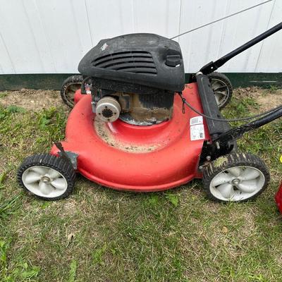 MTD LAWN MOWER, GAS CAN AND GARDEN HOSES