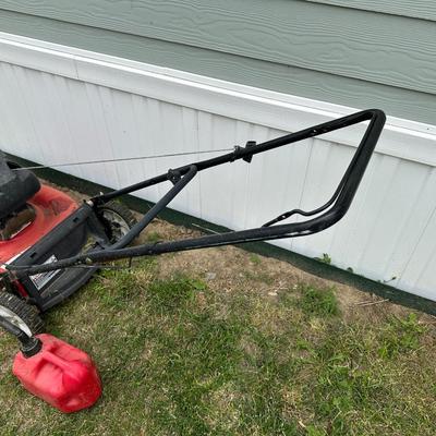 MTD LAWN MOWER, GAS CAN AND GARDEN HOSES