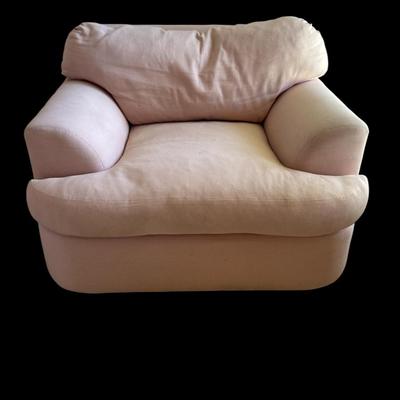 Overstuffed Blush Pink Chair