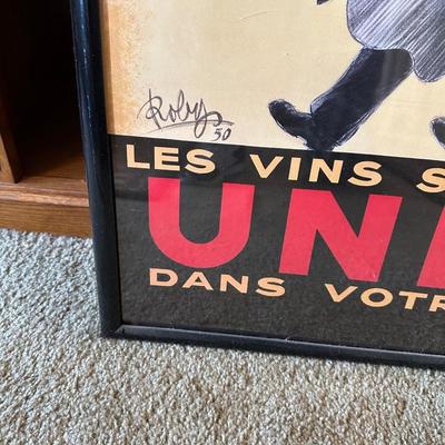 SIGNED, FRAMED POSTER