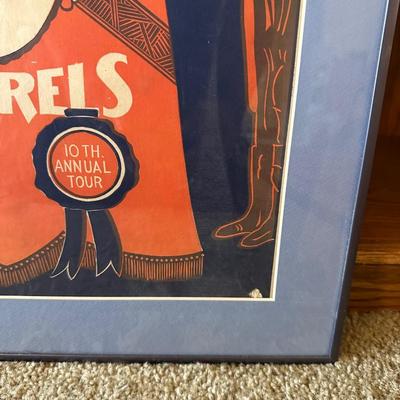 FRAMED VINTAGE MINSTRELS POSTER