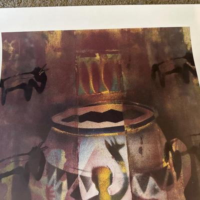 SIGNED AND NUMBERED NATIVE AMERICAN INFLUENCED ARTWORK