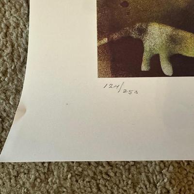 SIGNED AND NUMBERED NATIVE AMERICAN INFLUENCED ARTWORK