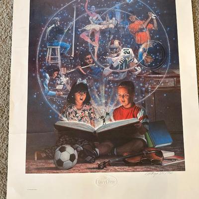 THE DISNEY CLASSIC POSTER SIGNED AND NUMBERED WITH FRAME