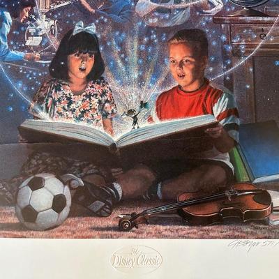 THE DISNEY CLASSIC POSTER SIGNED AND NUMBERED WITH FRAME