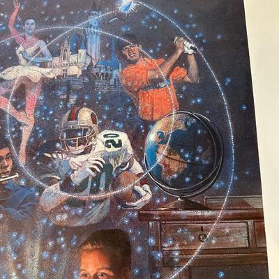 THE DISNEY CLASSIC POSTER SIGNED AND NUMBERED WITH FRAME