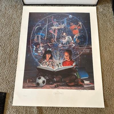 THE DISNEY CLASSIC POSTER SIGNED AND NUMBERED WITH FRAME