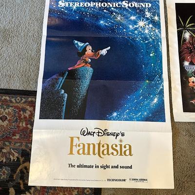 WALT DISNEY'S FANTASIA MOVIE POSTER AND DISNEYLAND 30TH YEAR SIGNED AND NUMBERED POSTER