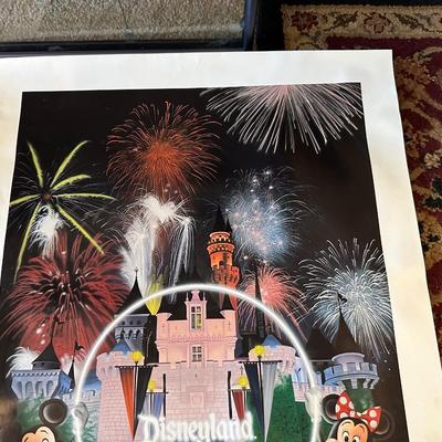 WALT DISNEY'S FANTASIA MOVIE POSTER AND DISNEYLAND 30TH YEAR SIGNED AND NUMBERED POSTER
