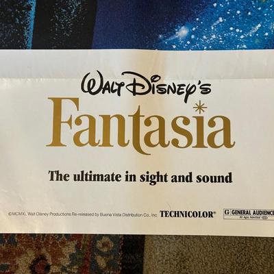 WALT DISNEY'S FANTASIA MOVIE POSTER AND DISNEYLAND 30TH YEAR SIGNED AND NUMBERED POSTER