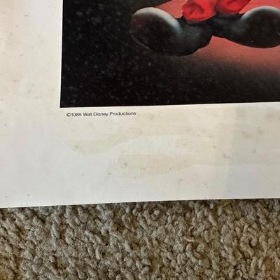 WALT DISNEY'S FANTASIA MOVIE POSTER AND DISNEYLAND 30TH YEAR SIGNED AND NUMBERED POSTER