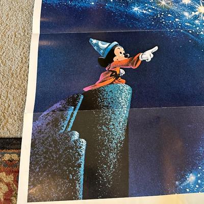 WALT DISNEY'S FANTASIA MOVIE POSTER AND DISNEYLAND 30TH YEAR SIGNED AND NUMBERED POSTER