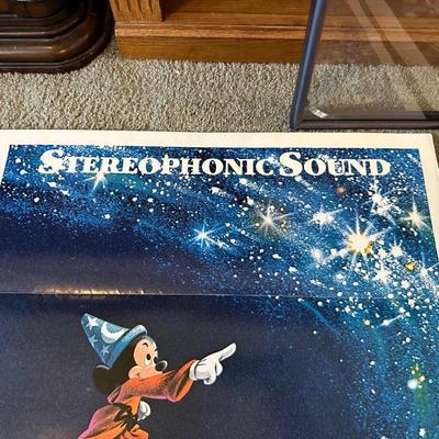 WALT DISNEY'S FANTASIA MOVIE POSTER AND DISNEYLAND 30TH YEAR SIGNED AND NUMBERED POSTER