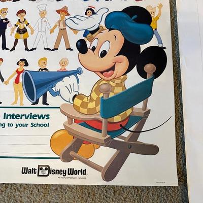 DISNEY CAST CALL POSTER, GOLDEN ANNIVERSARY OF SNOW WHITE POSTER AND PIRATE MAPS