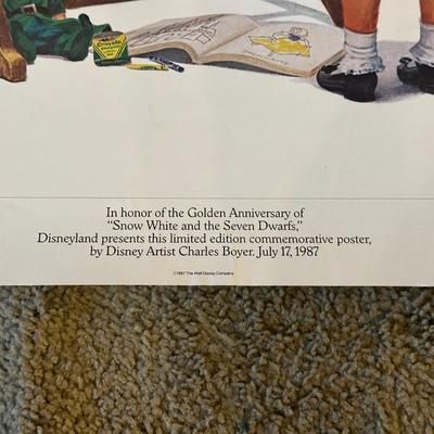 DISNEY CAST CALL POSTER, GOLDEN ANNIVERSARY OF SNOW WHITE POSTER AND PIRATE MAPS