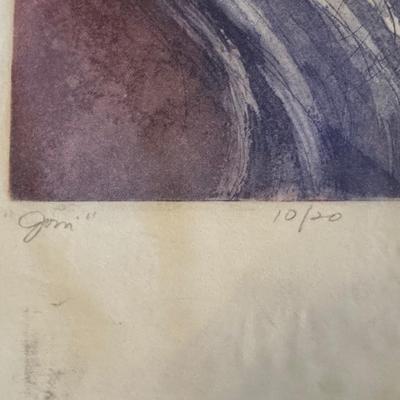 SIGNED AND NUMBERED POSTER AND SKETCH