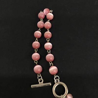 Vintage purple glow bead bracelet