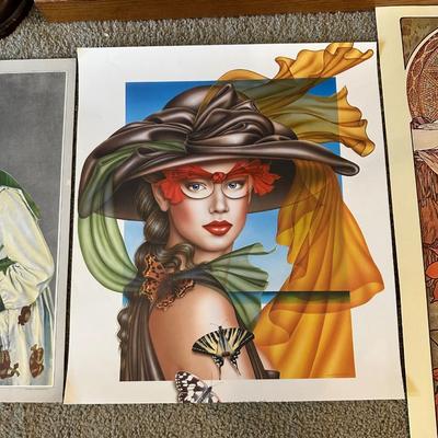3 LOVELY LADIES LITHO AND POSTERS