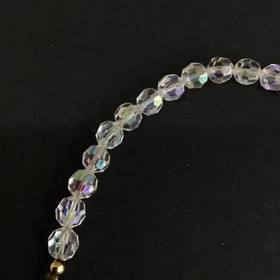Vintage faux crystal bead necklace