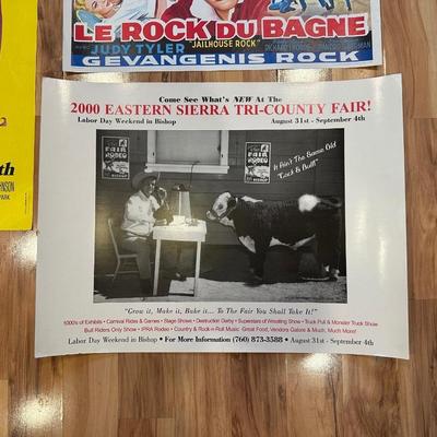2 MOVIE THEATRE LOBBY CARDS AND A POSTER FOR A FAIR